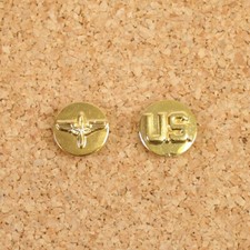 Replica WW2 USAAF Collar Badges Pair of Air Force Branch of Service Enlisted ...