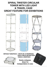 Spiral Twister Tower Pop-Up Stand, Exhibition display shelving, case, column
