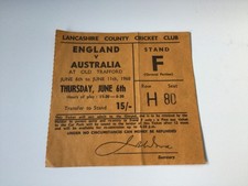 Rare Ticket Stub England V