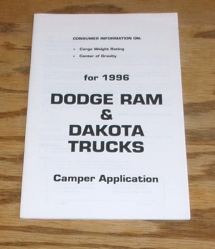 1996 dodge ram - ram, camper
