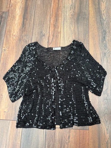 Bhs size black sequin - size,
