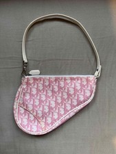 Christian Dior Mini Saddle Bag Trotter Pink - covered canvas & Patent leather