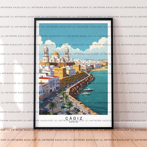 Cadiz spain coastal art - spain,