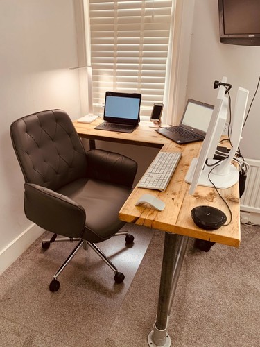 Corner office desk - office, two