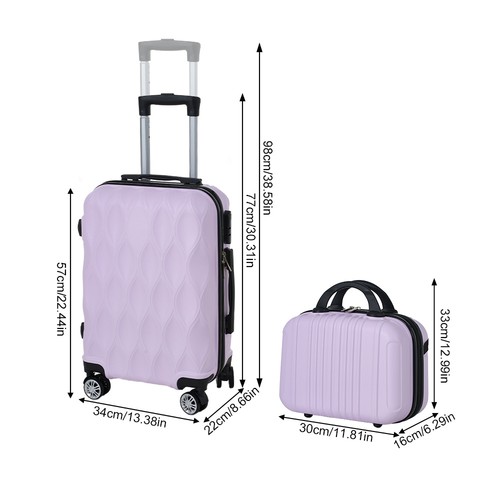 2pcs abs hard shell suitcase - abs,