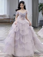 Violet ball gown - gown, dress
