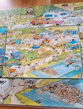 Jan Van Haasteren 'Camping Chaos' 1500-Piece Jigsaw Puzzle COMPLETE