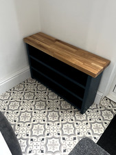 solid oak top shoe storage