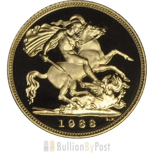 1988 proof gold half sovereign - half,