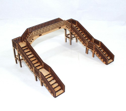 Model railway foot bridge - model,