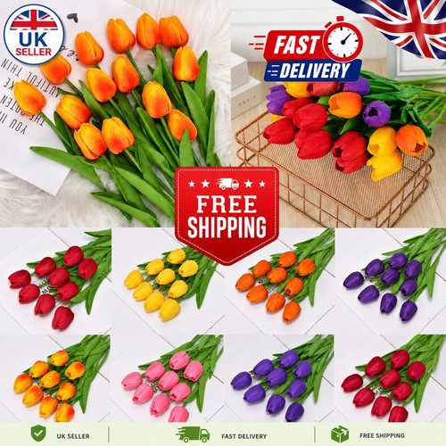 10pcs artificial tulips latex - tulips,