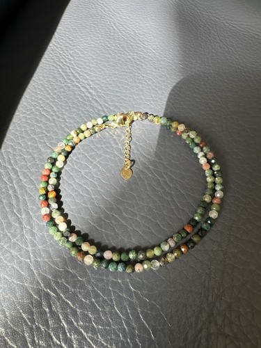 Minimalist genuine moss agate - minimalist,