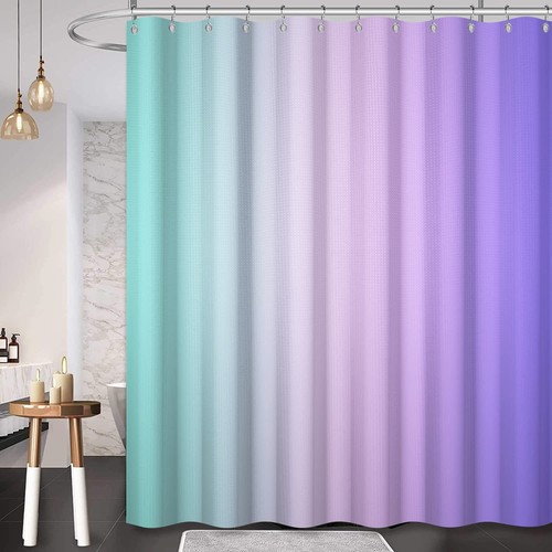 Rainbow waffle shower curtain - waffle,