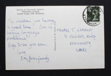 Lochgelly, Fife, Scotland 1974 Packet type postmark on an A. Selkirk postcard