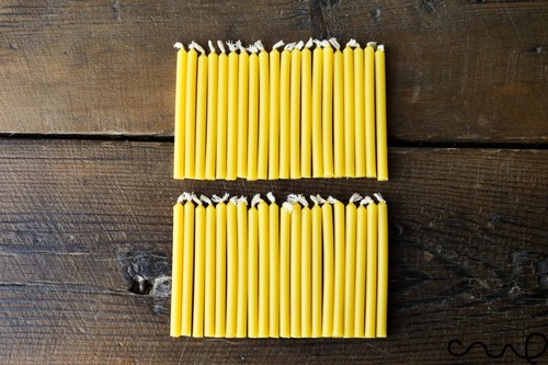 Set yellow tiny candles - set,