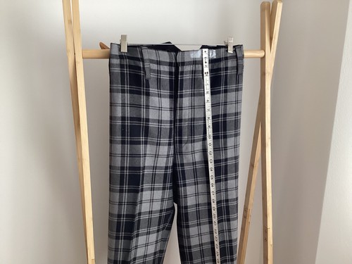 Tartan gents grey black wool - &,