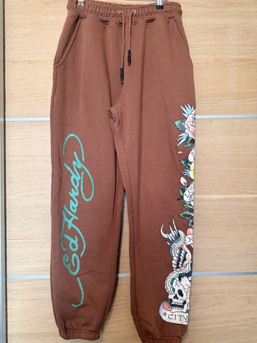 Hardy brown graphic joggers - graphic,