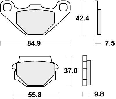 Sbs brake pads front - pads,