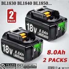 2 Packs 8.0Ah For Makita 18V