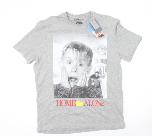 Home alone grey graphic print - grey,