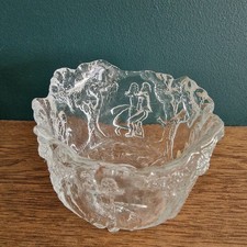 Kosta Boda Rhapsody Glass Bowl Dancing Couple Swedish By Kjell Engman