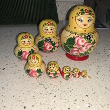 8 Pieces  Russian Matryoshka Nesting Dolls Floral