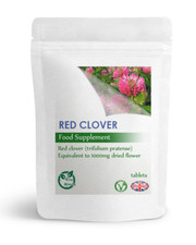 Strong Red Clover 1000mg Tablets - Menopause Hot Flushes Hormone Balance, UK (V)