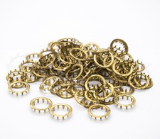 NEW - 100x Grommets Clock Key Hole Dial Brass Finish Antique clock repair - 12mm