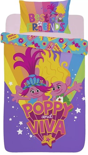 Dreamworks trolls single duvet - single,