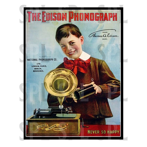 Edison phonograph retro metal - edison,