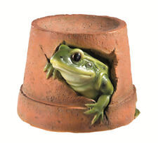 Frog Ornament Terracotta Pot Statues Garden Sculpture Outdoor Figurine Resin