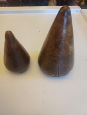 Two Antique Lead Dressing tools Turnpins Lovely Patination Largest 4" Tall