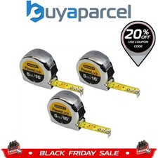 Stanley 5m Powerlock Tape Measure 16ft 3 Riveted 0-33-553 STA033553 Triple Pack