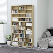 CD Cabinet 102x16x177.5cm Sonoma Oak Engineered Wood Tall Shelf Storage