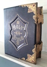 LARGE ANTIQUE HOLY BIBLE