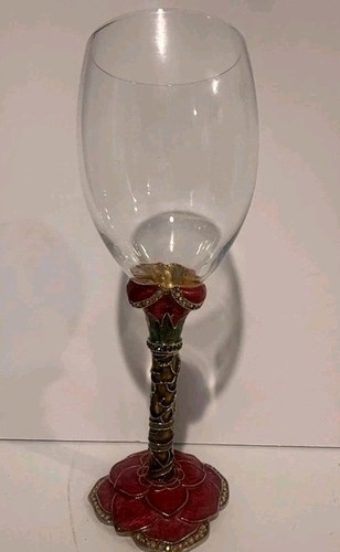 Vtg swarovski wine glass - glass, by