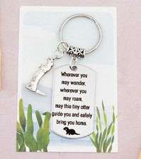 Otter Keyring, Travel Keychain, Otter Gifts, Safe Travels, Wanderlust Bag Charm