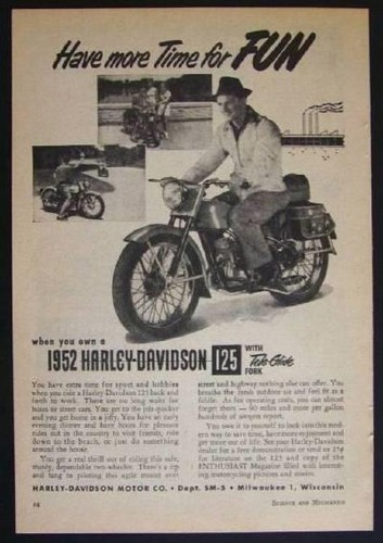 1952 harley davidson 125 - harley,