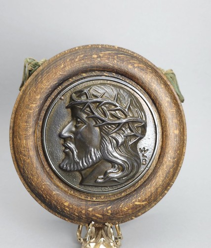 Antique religious wall plaque - wall,
