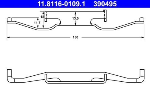 Brake caliper spring ate - caliper,