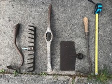 5 vintage garden/ farm tools