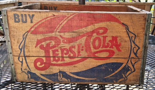 Vintage pepsi wooden crate - vintage,