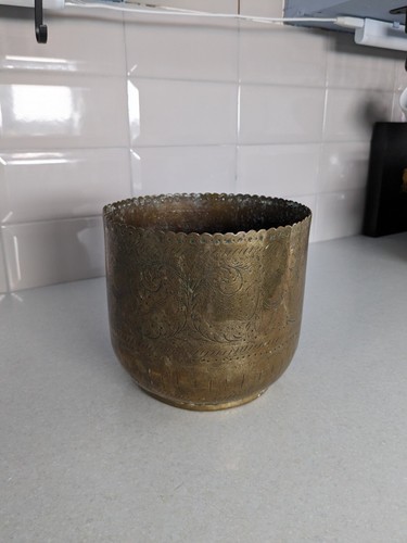 Vintage engraved brass - vintage,