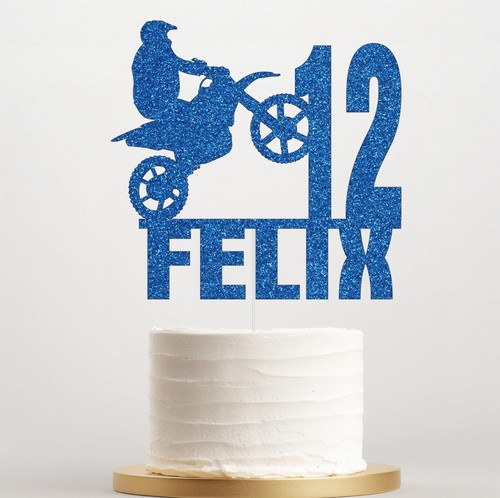 Motorbike cake topper any age - any,