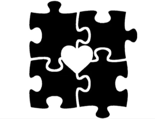 Autism awareness love heart - awareness,