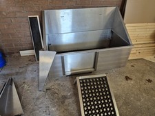  1.57M Dog Cat Pet Grooming Bath Tub Stainless Steel Wash Station w/ Ramp