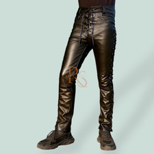 Mens Lambskin Leather Pants