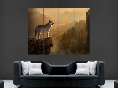 Wolf wild animal poster giant - animal,