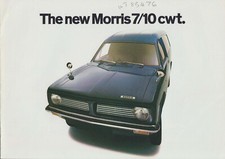 Morris Marina 7/10cwt Van 1972-74 Original UK Sales Brochure Pub. No. 2938B