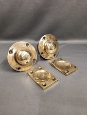  ANTIQUE BRASS SUPER HEAVY WEIGHT DOOR STOPS 4 HEAVY WEIGHT DOORS